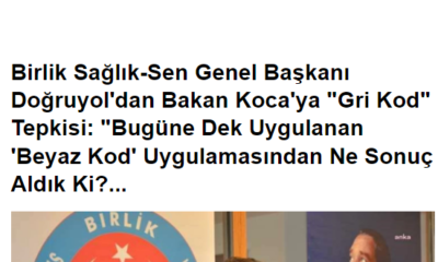 Doğruyol’dan Gri Kod Tepkisi