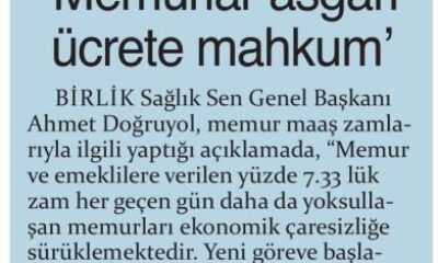 Memurlar Asgari Ücrete Mahkum