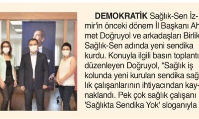 Sağlıkçılar Yeni Sendika Kurdu.