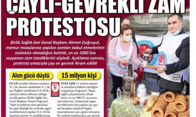 Çaylı gevrekli zam protestosu