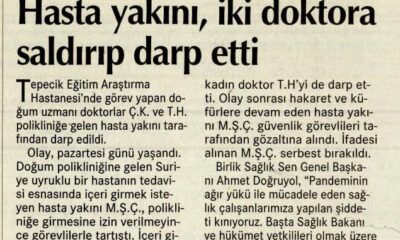 Hasta Yakını İki Doktora Saldırıp Darp Etti.