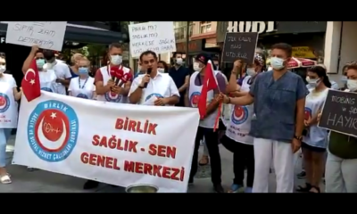 Birlik Sağlık Sen Memur Zamlarını Protesto ettiler.