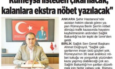 Rümeysa listeden çıkarılacak kalanlara eksra nöbet yazılacak