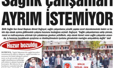 Sağlık Çalışanları Ayrım İstemiyor.