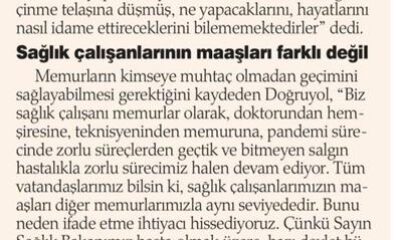 Memurlar Pazar Tezgahı Kurdu.