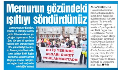 Memurun gözündeki ışıltıyı söndürdünüz