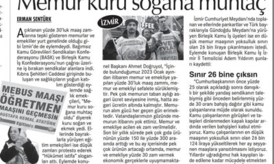 Memur kuru soğana muhtaç
