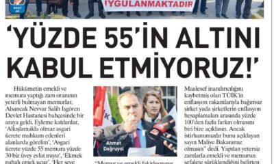 YÜZDE 55’ALTINI KABUL ETMİYORUZ