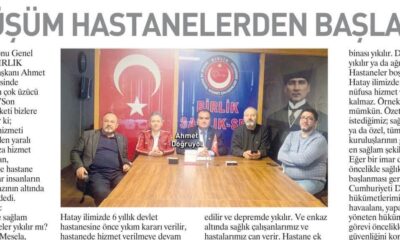 DÖNÜŞÜM HASTANELERDEN BAŞLAMALI