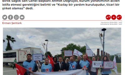 Sağlıkçılar Kızılay’a kan bağışladı, Kınık’ı istifaya davet etti!