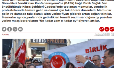 Sağlıkçılar gelin damada altın yerine soğan taktı.