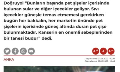 Pet şişe kanser riskini artırır