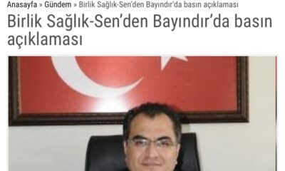 Birlik Sağlık Sen’den Bayındır’da basın açıklaması
