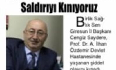 Saydere:Doktora Yapılan Saldırıyı Kınıyoruz