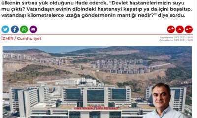 Devlet Hastanelerinin Suyumu Çıktı