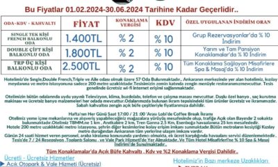 Ankara’da kalan misafirlerimiz için Hamit Otelden İndirim anlaşması