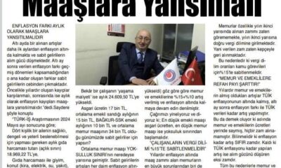 Saydere:Bu Rakamlar Maaşlara Yansımalı