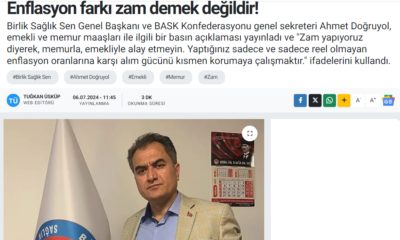 Enflasyon farrkı zam değildir
