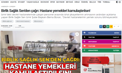 Hastane Yemekleri Kamulaştırılsın