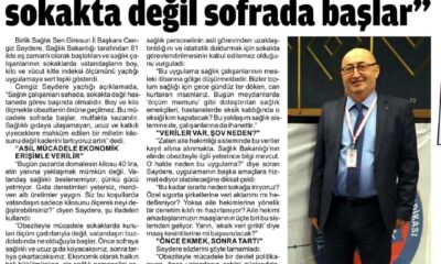 obeziteyle mücadele sokakta değil sofrada başlar