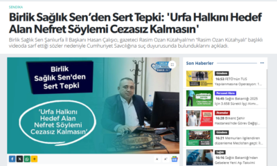 Urfa Halkını Hedef Alan Nefret Söylemi Cezasız Kalmasın