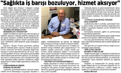 Sağlıkta İş Barışı Bozuluyor Hizmet Aksıyor