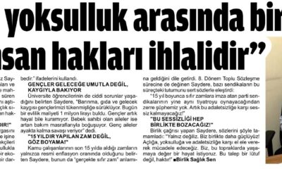 Açlık yoksulluk arasında bir yaşam: Bu bir İnsan Hakları İhlalidir.