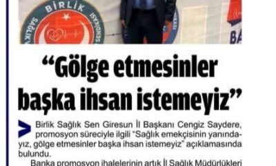 Gölge etmesinler Başka İhsan İstemeyiz