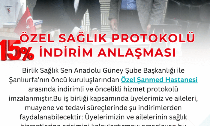 Özel Şanmed Hastanesi İndirim Anlaşması