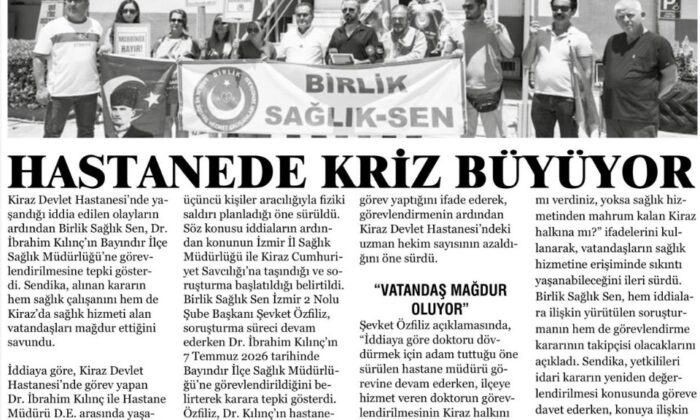 Hastanede Kriz Büyüyor