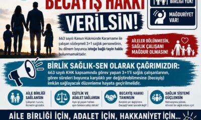 BİRLİK SAĞLIK-SEN OLARAK MECLİS’E VE SAĞLIK BAKANLIĞI’NA ÇAĞRIMIZDIR!