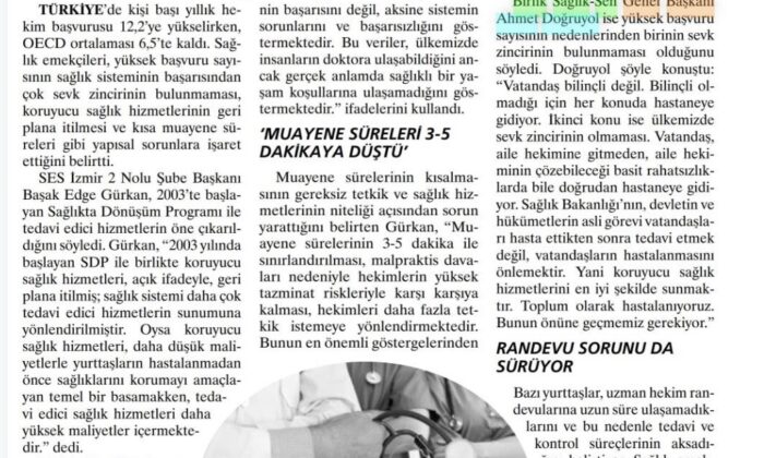 Hekime başvuru artıyor, koruyucu sağlık geriliyor