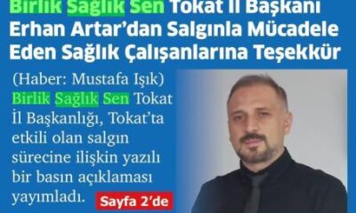 Tokat İl Başkanı Artar’dan Sağlık Çalışanlarına Teşekkür